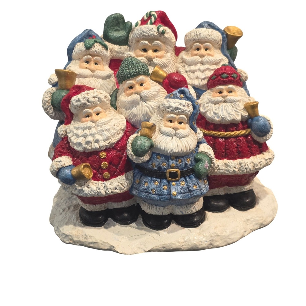 Vintage 90s Christmas Caroling Santa, Accents Unlimited Holiday Mantel Decor